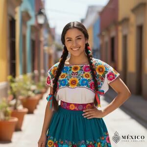Mexican Folkloric belt day of the dead 5 de Mayo colorfull mexico todo corazon